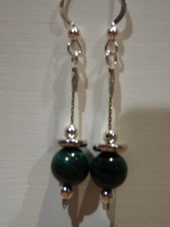 Malachite earrings