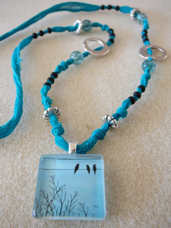 Birds on a Wire necklace  $45